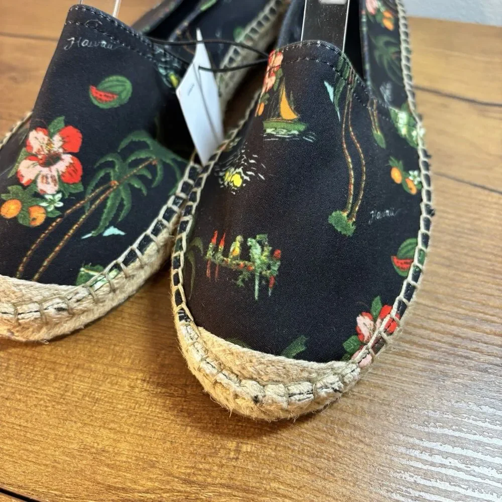 NWT Urban Outfitters Aloha Tropical Espadrilles Flats Womens Size 6